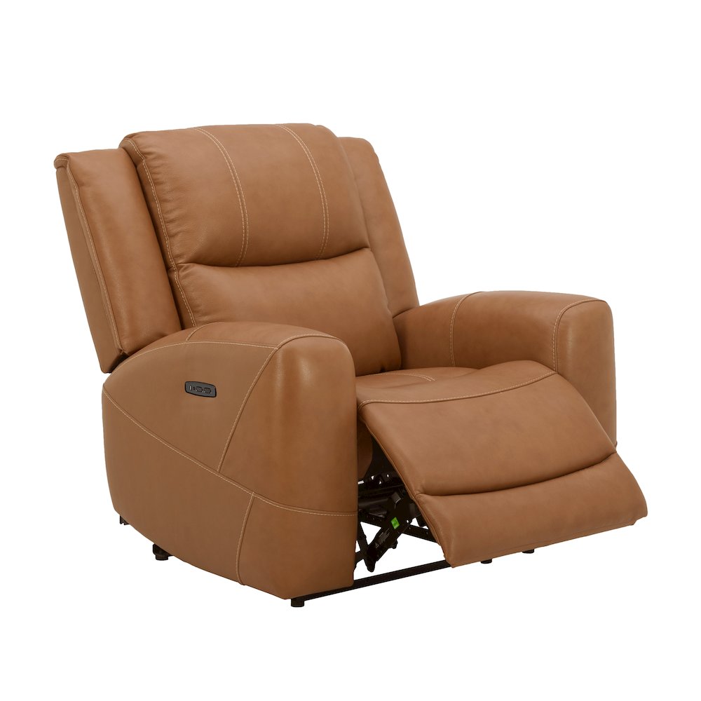 Cozura Leather Power Recliner, Silverado Butternut. Picture 3
