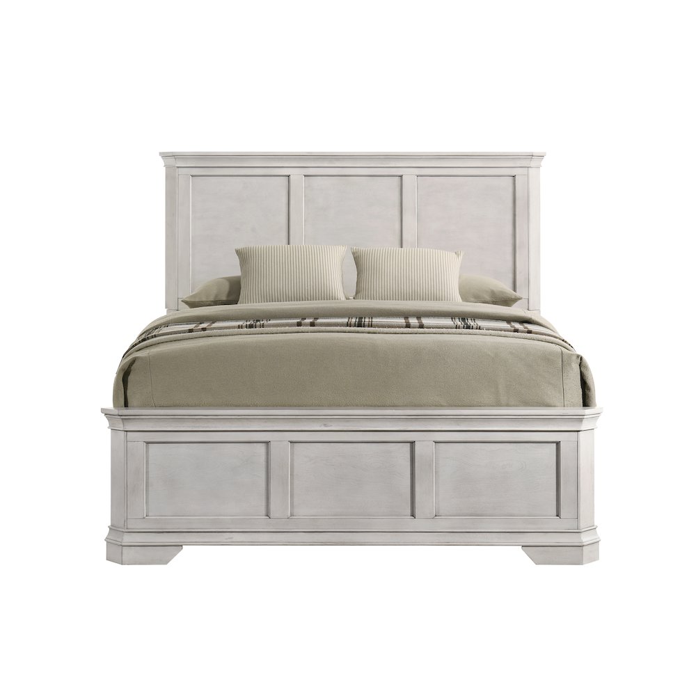 Maderne Wood Panel Bed with Dresser, Mirror, Nightstand, Queen. Picture 8