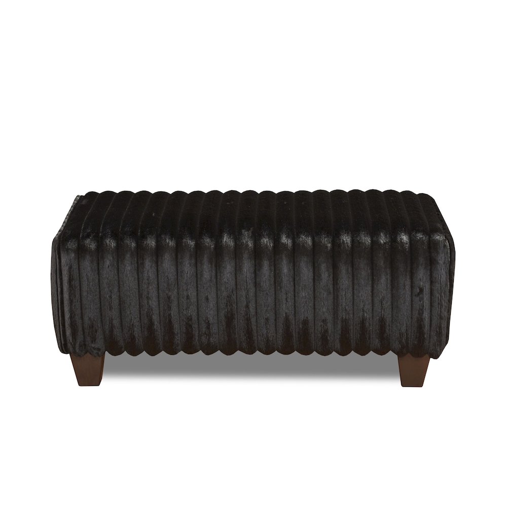 Nolan Contemporary Upholstered Cocktail Ottoman, Lush Black. Picture 7
