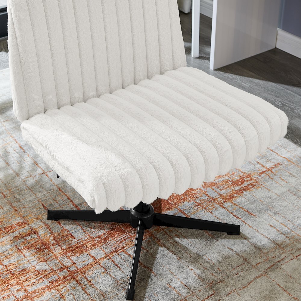 Blynn Adjustable Swivel Criss Cross Chair, Office Chair Vanity Chair. Picture 10