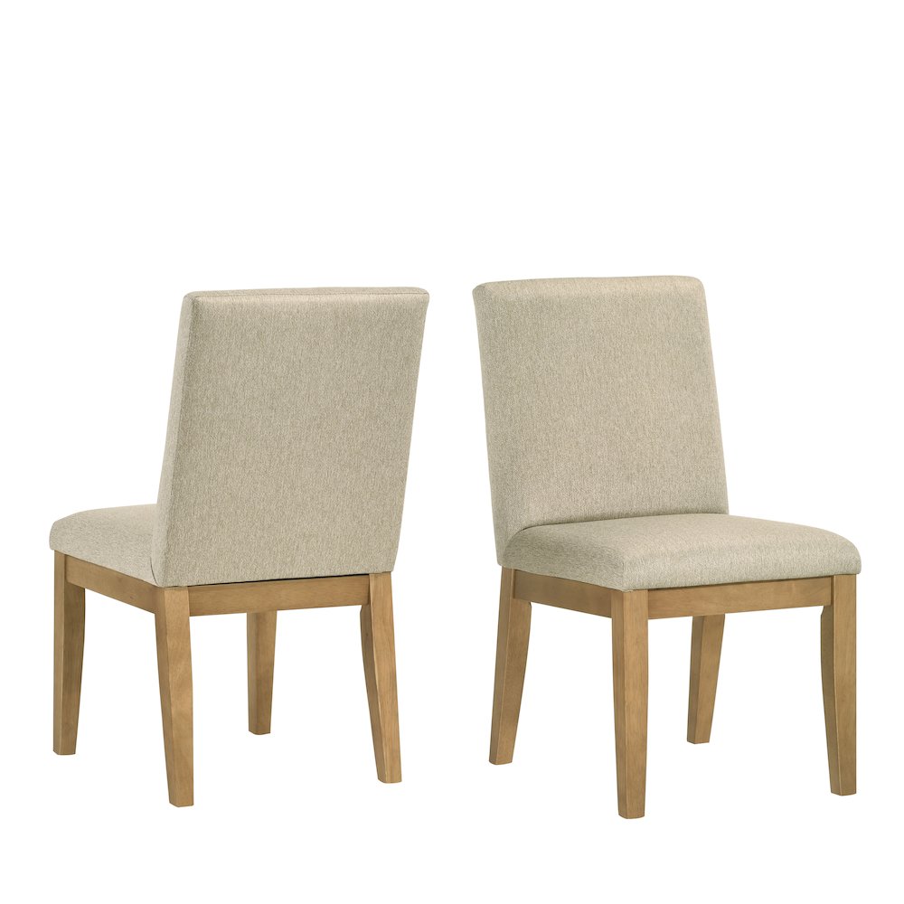 Rocco Contemporary Solid Wood Dining Chairs, Set of 2, Driftwood. Picture 13