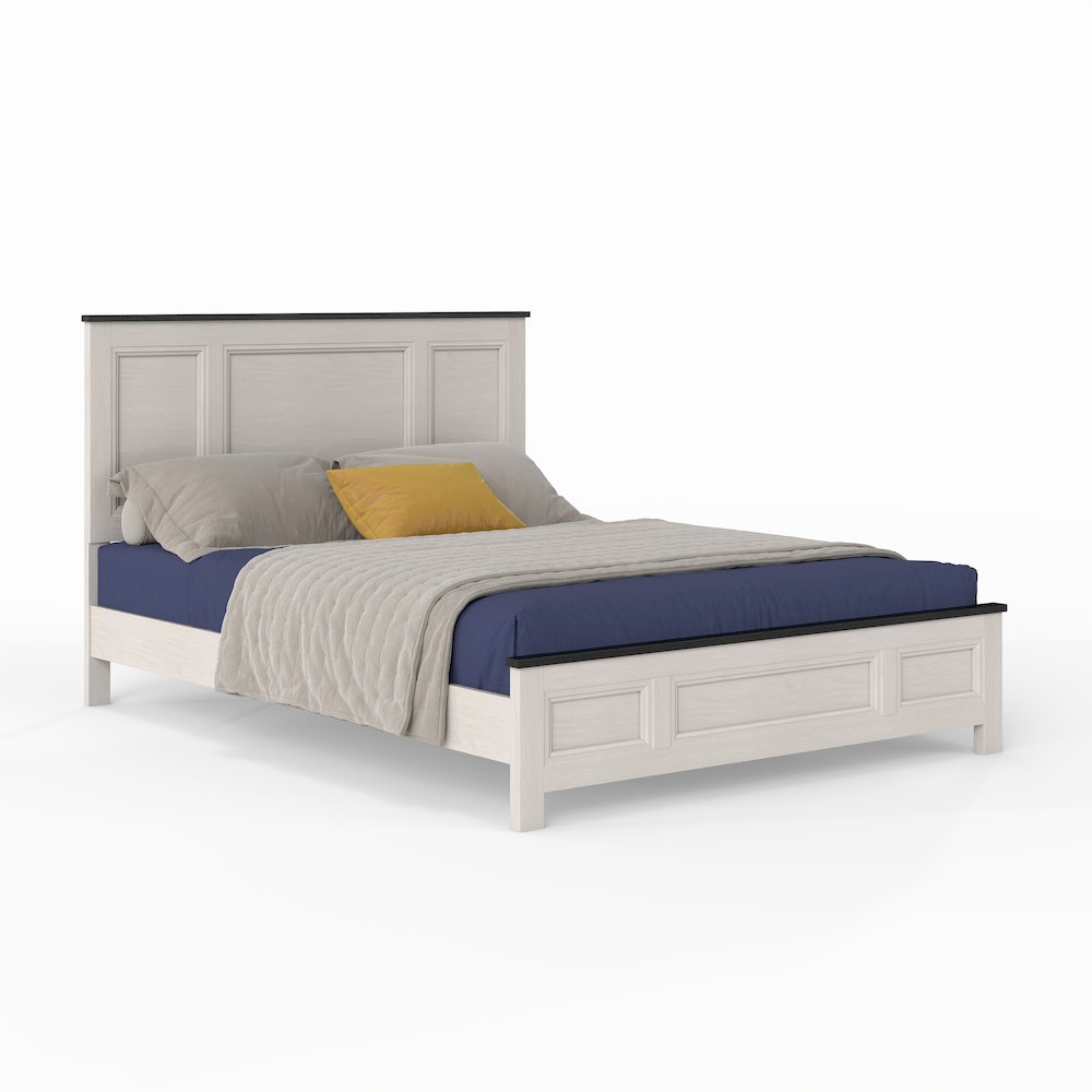 Realynn Panel Bed, Off-White Finish, Queen. Picture 1