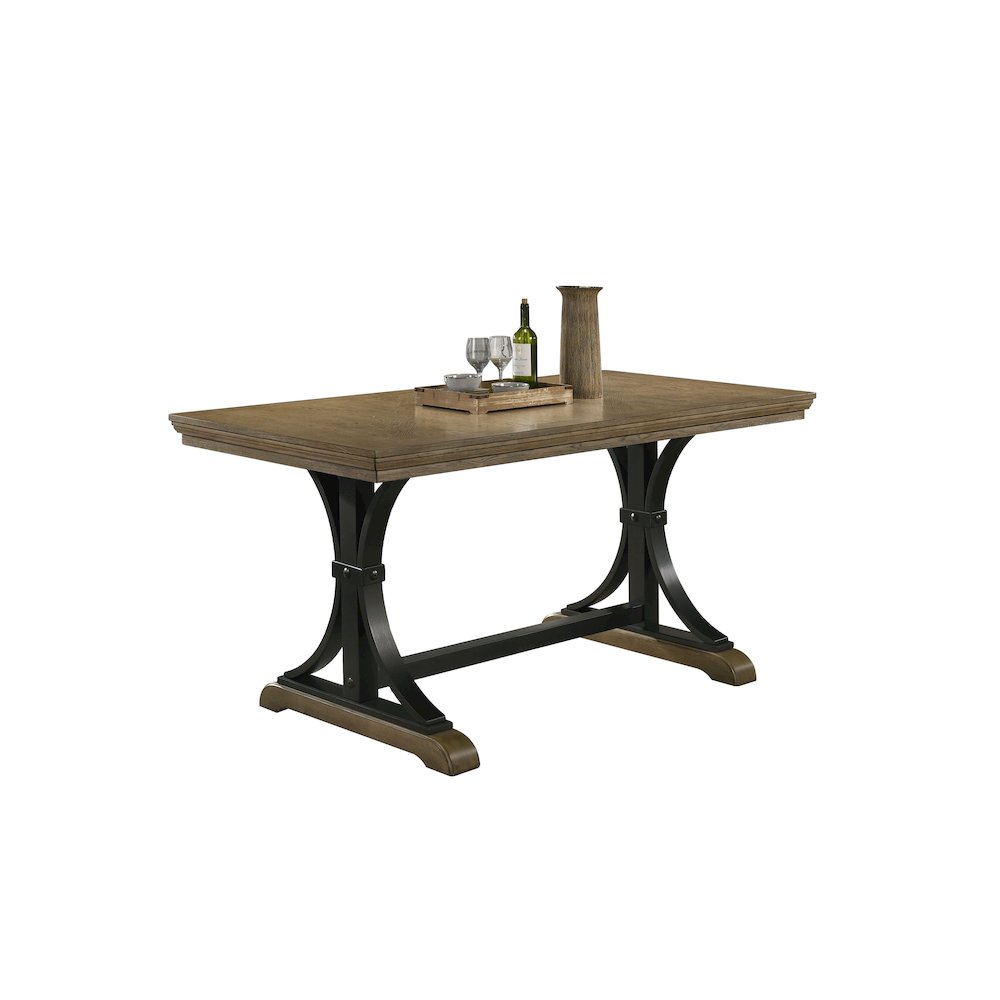 Birmingham Nailhead Driftwood Counter Height Table with Metal Frame. Picture 4