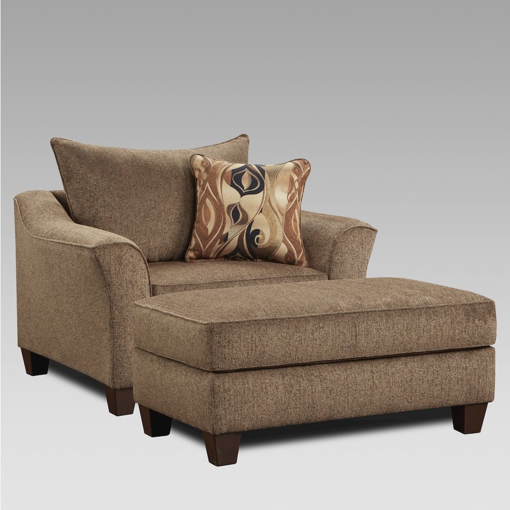 Camero Cafe Fabric Cocktail Ottoman. Picture 3