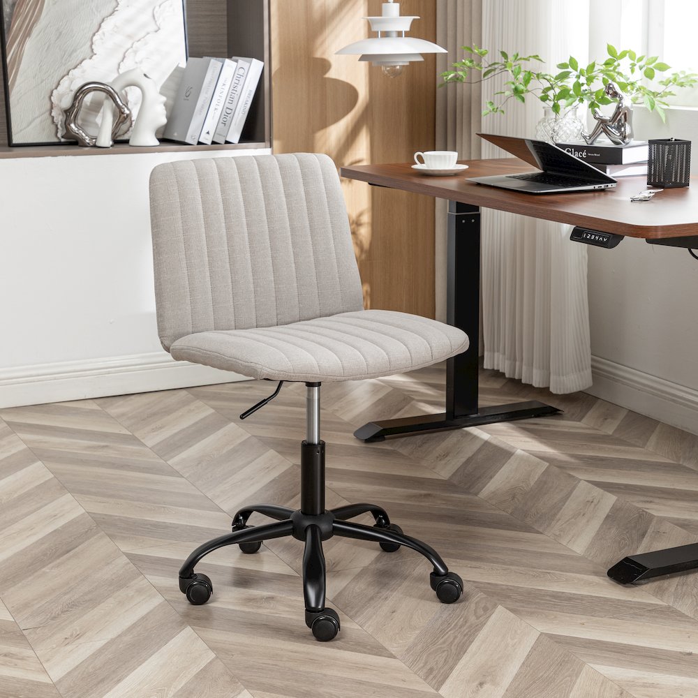 Masar Fabric Swivel Office Chair, Gray. Picture 6