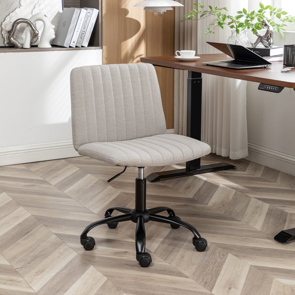 Masar Fabric Swivel Office Chair, Gray. Picture 2