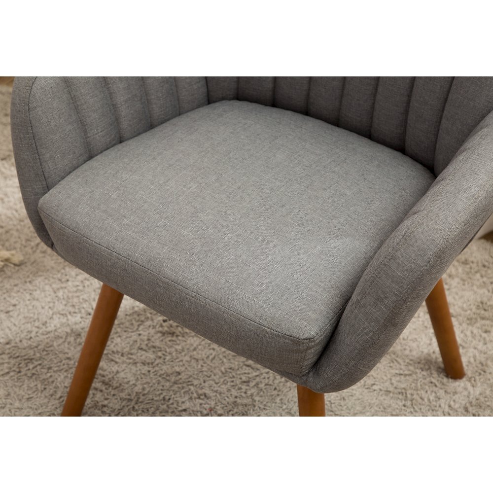 Tuchico Contemporary Fabric Accent Chair, Gray. Picture 7