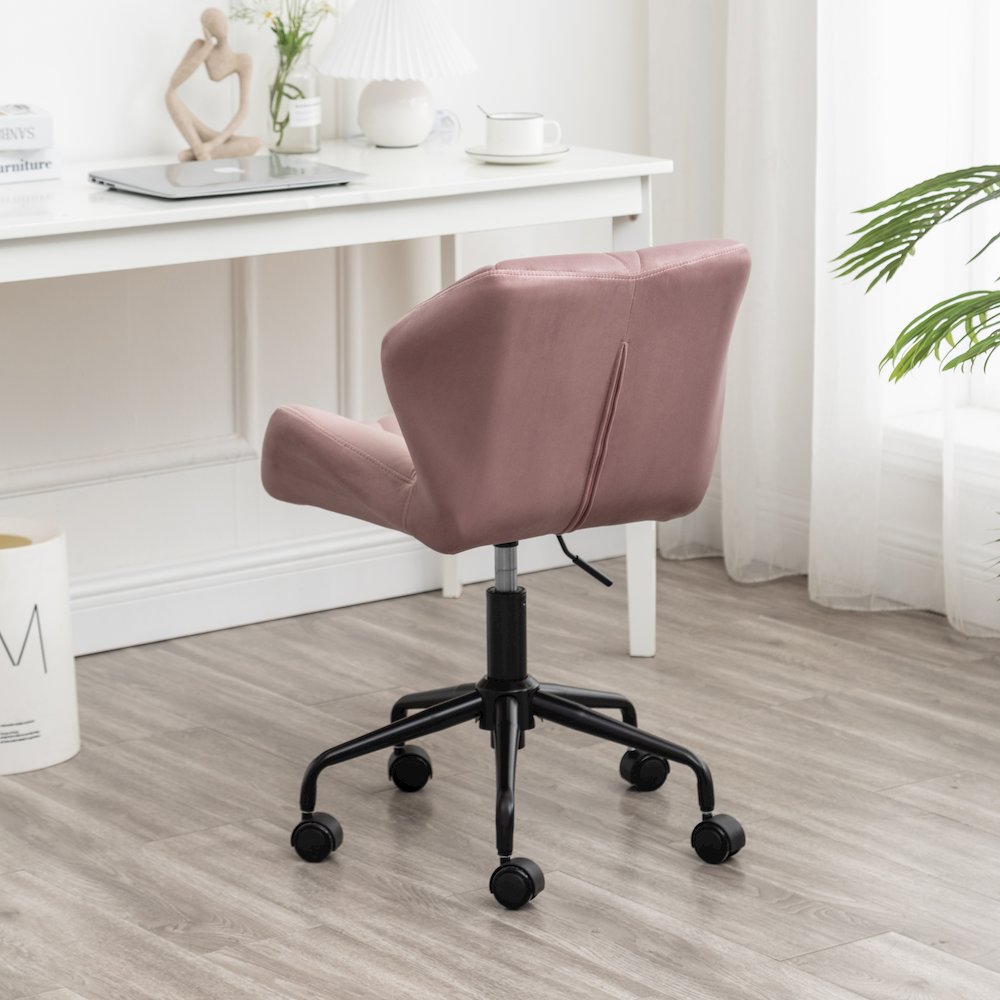 Eldon Diamond Tufted Adjustable Swivel Office Chair, Mauve. Picture 5
