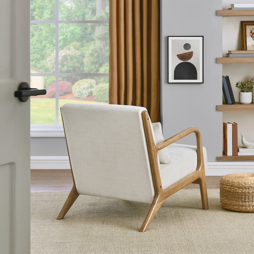 Eterna Mid-Century Modern Accent Chair with Pillow. Picture 10