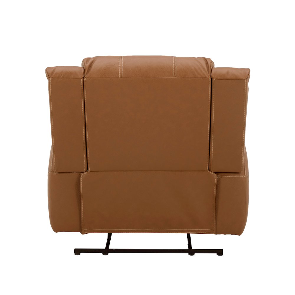 Cozura Leather Power Recliner, Silverado Butternut. Picture 5