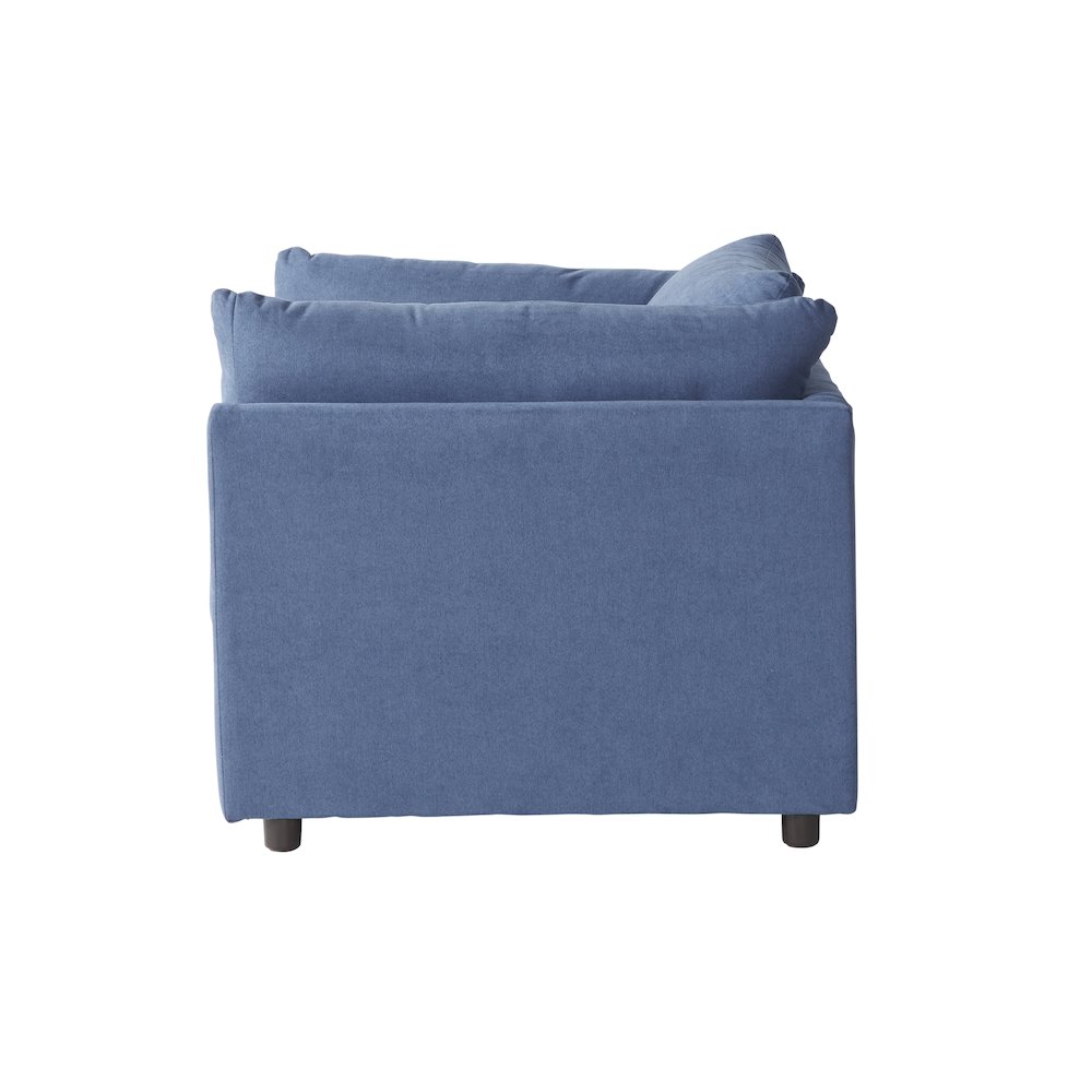 Enda Oversized Living Room Pillow Back Cuddler Arm Chair with Ottoman. Picture 4