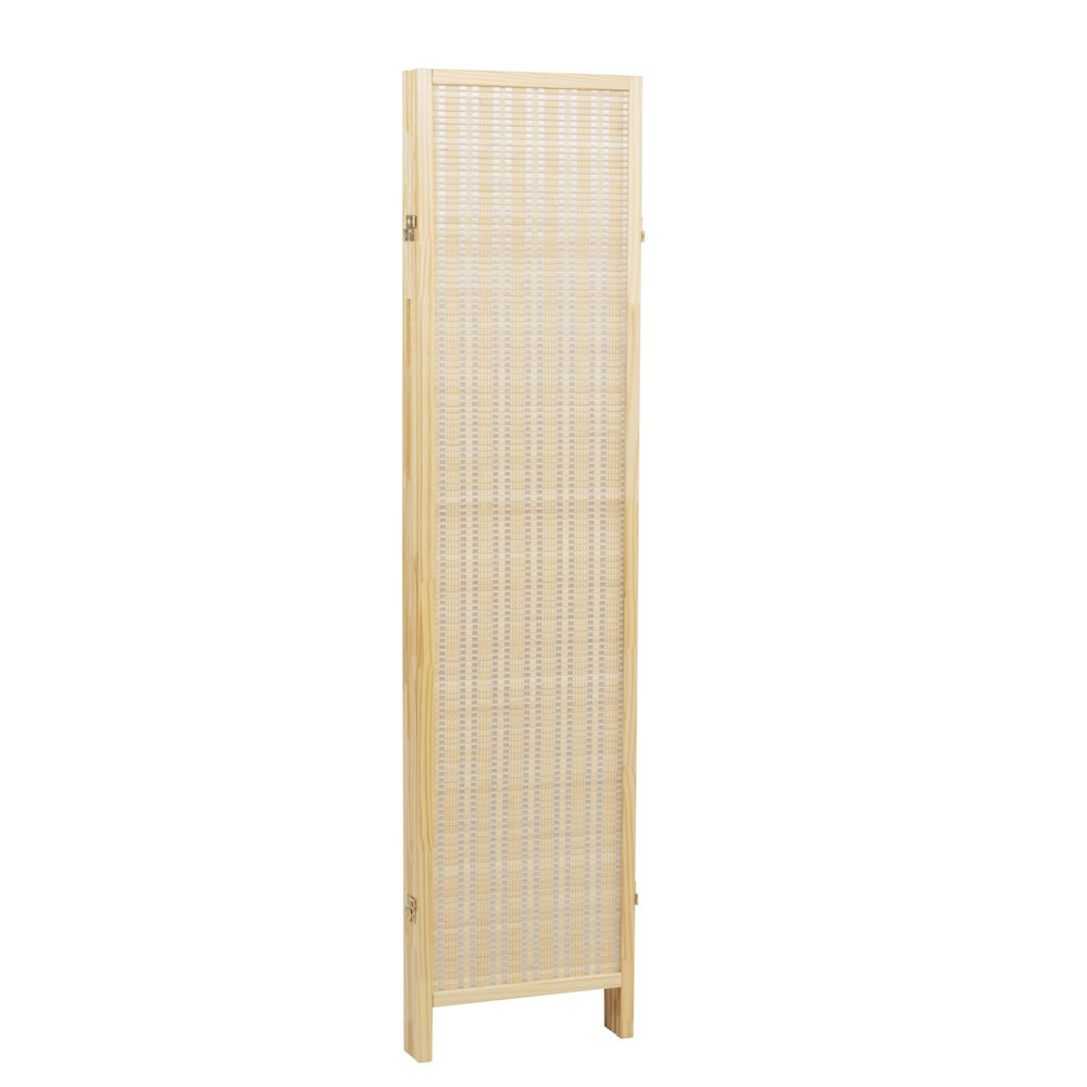 Inkwell 4-Panel Bamboo Room Divider, Folding Screen, Natural with Natural Frame. Picture 9