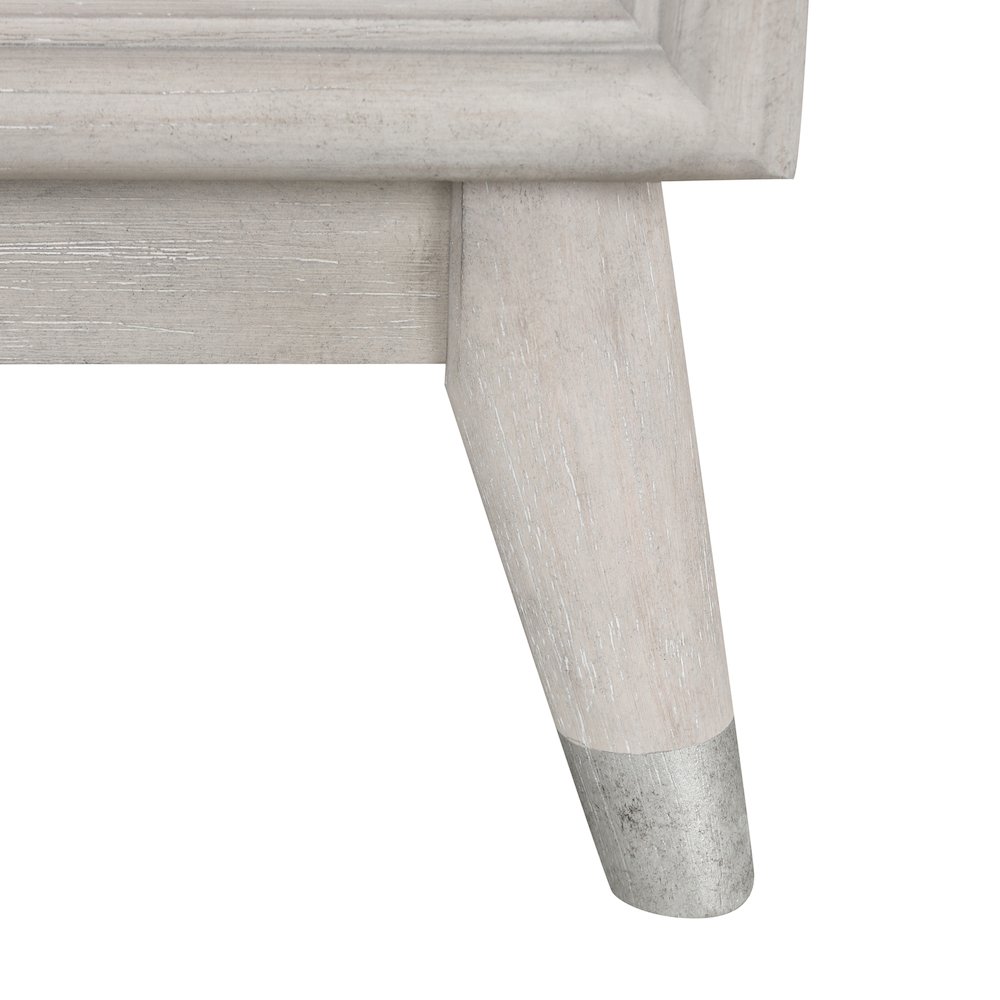 Seluna LED Lighting Panel Bed, Upholstered Headboard, Gray Oak Finish, Queen. Picture 6