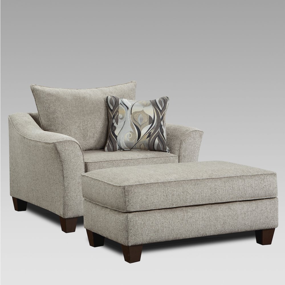 Camero Platinum Fabric 4-Piece Living Room Set. Picture 4