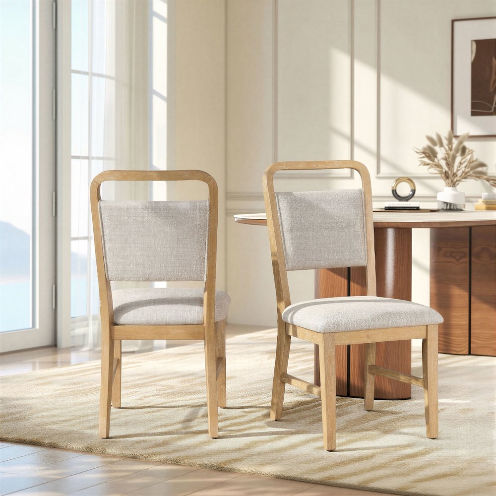 Arden Solid Wood Frame Dining Chairs, Set of 2. Picture 4