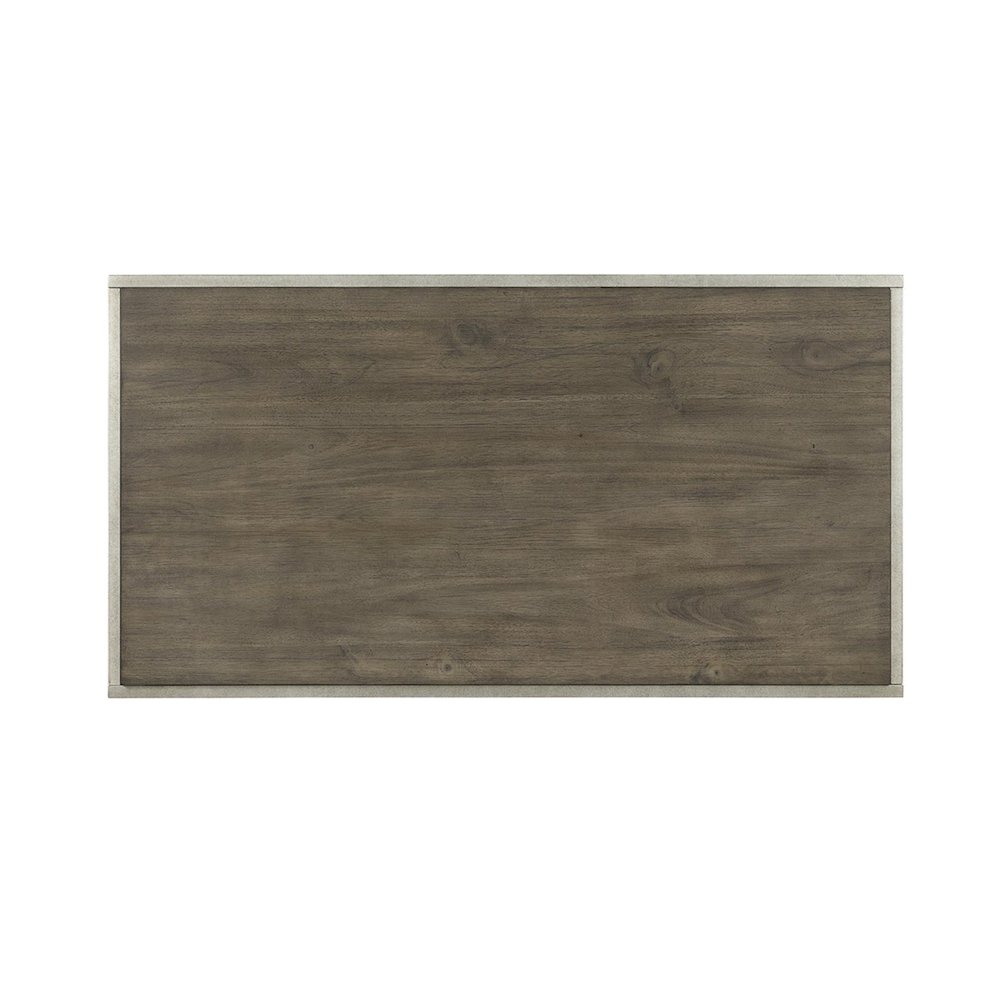 Padena Metal Frame Wood Living Room Coffee Table with Shelf. Picture 2
