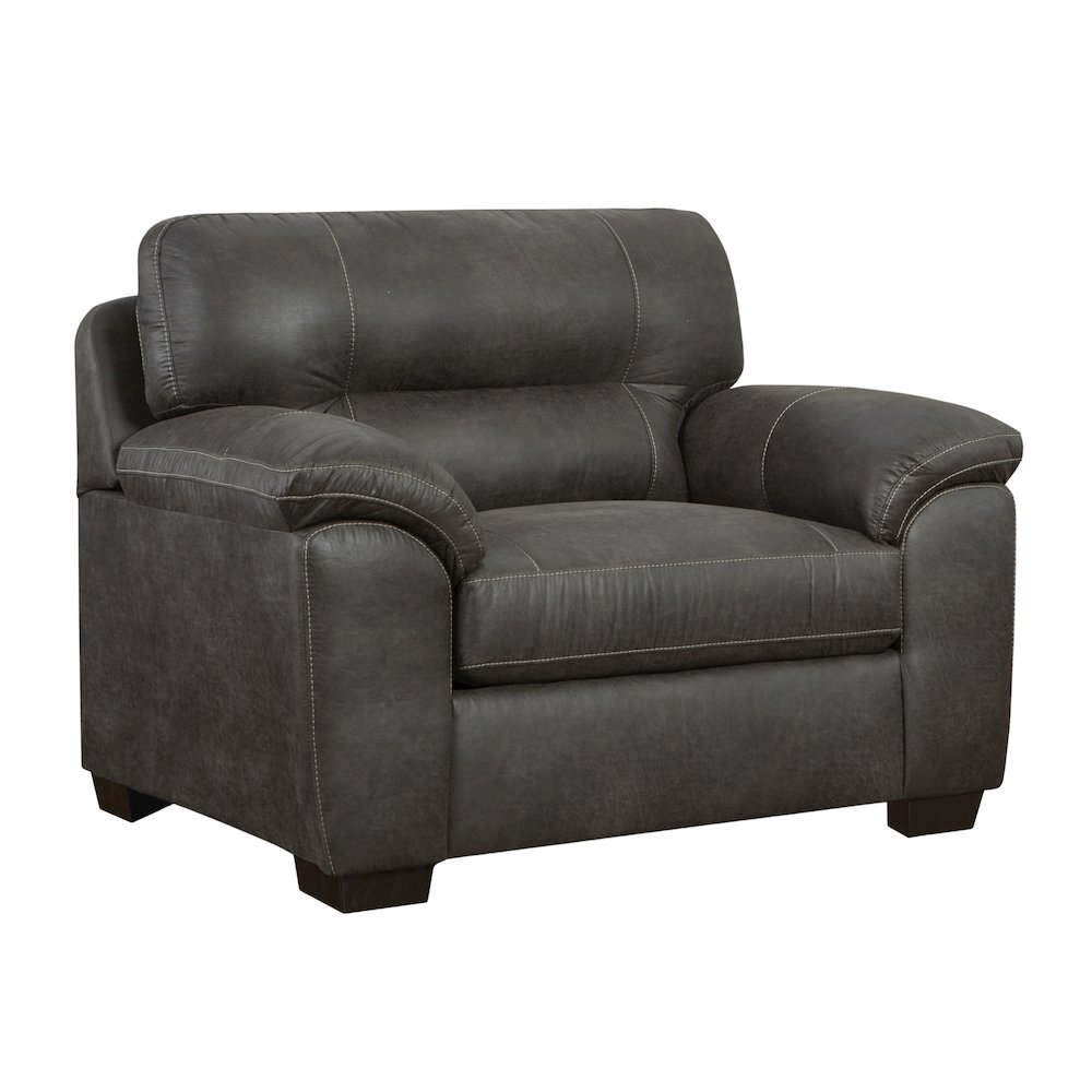 Tirana Contemporary Fabric Pillow-top Arm Chair in Sequoia Ash. Picture 1