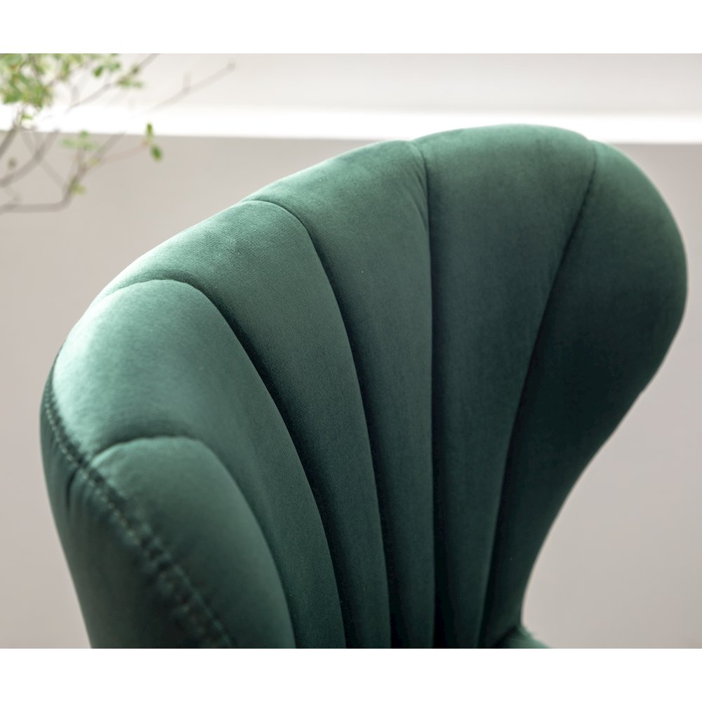 Ellston Upholstered Adjustable Swivel Barstools in Green, Set of 2. Picture 8