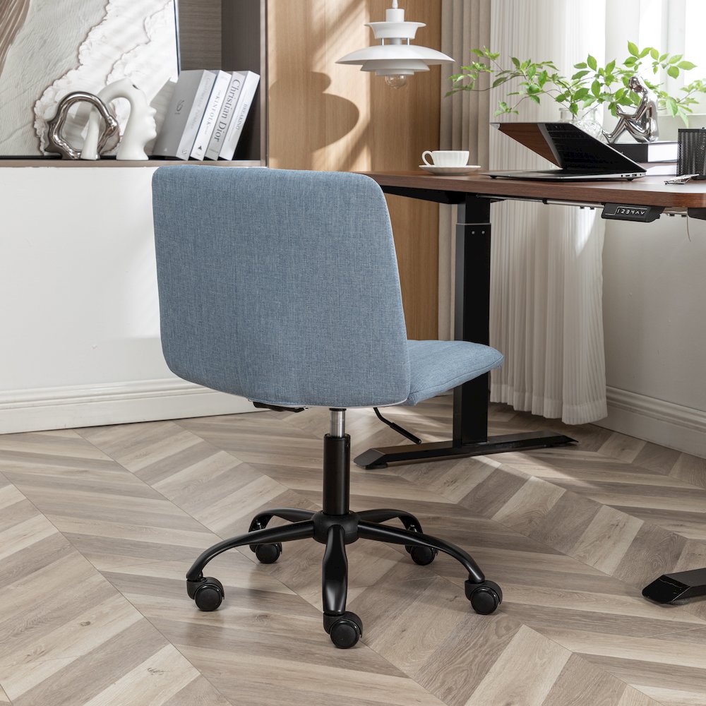 Masar Fabric Swivel Office Chair, Blue. Picture 7
