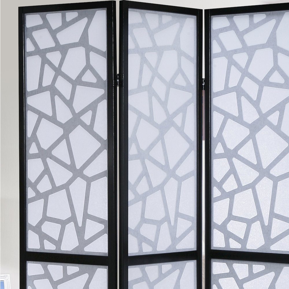 Giyano Black 4 Panel Screen Room Divider. Picture 5