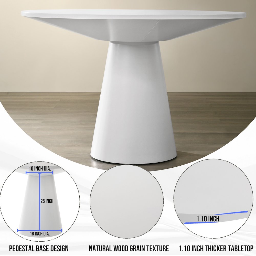 Rocco 48" Pedestal Dining Table. Picture 5