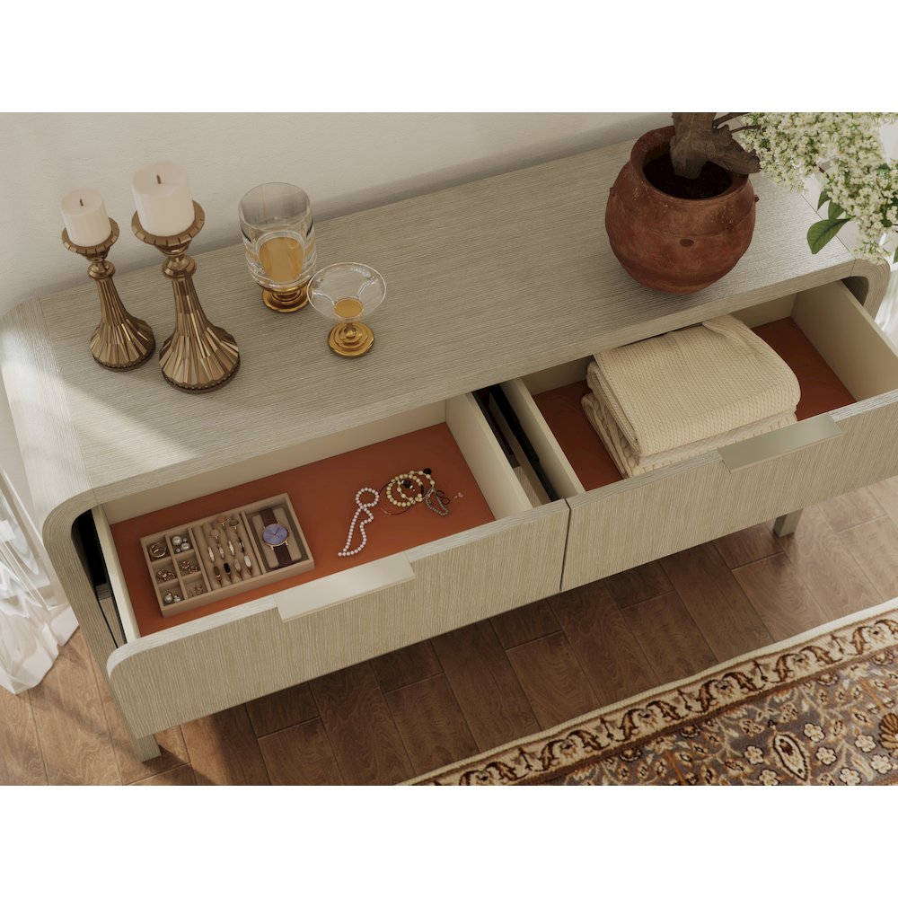 Tavari Contemporary 6-Drawer Wood Dresser, Light Gray. Picture 3
