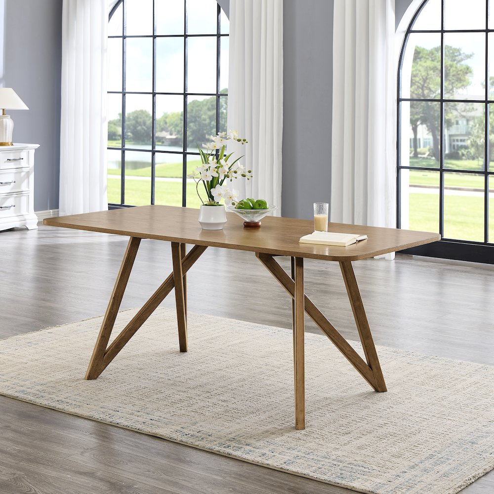 Avery 5-Pc Dining Set, Tripod-Cross Dining Table with 4 Stylish Chairs. Picture 5