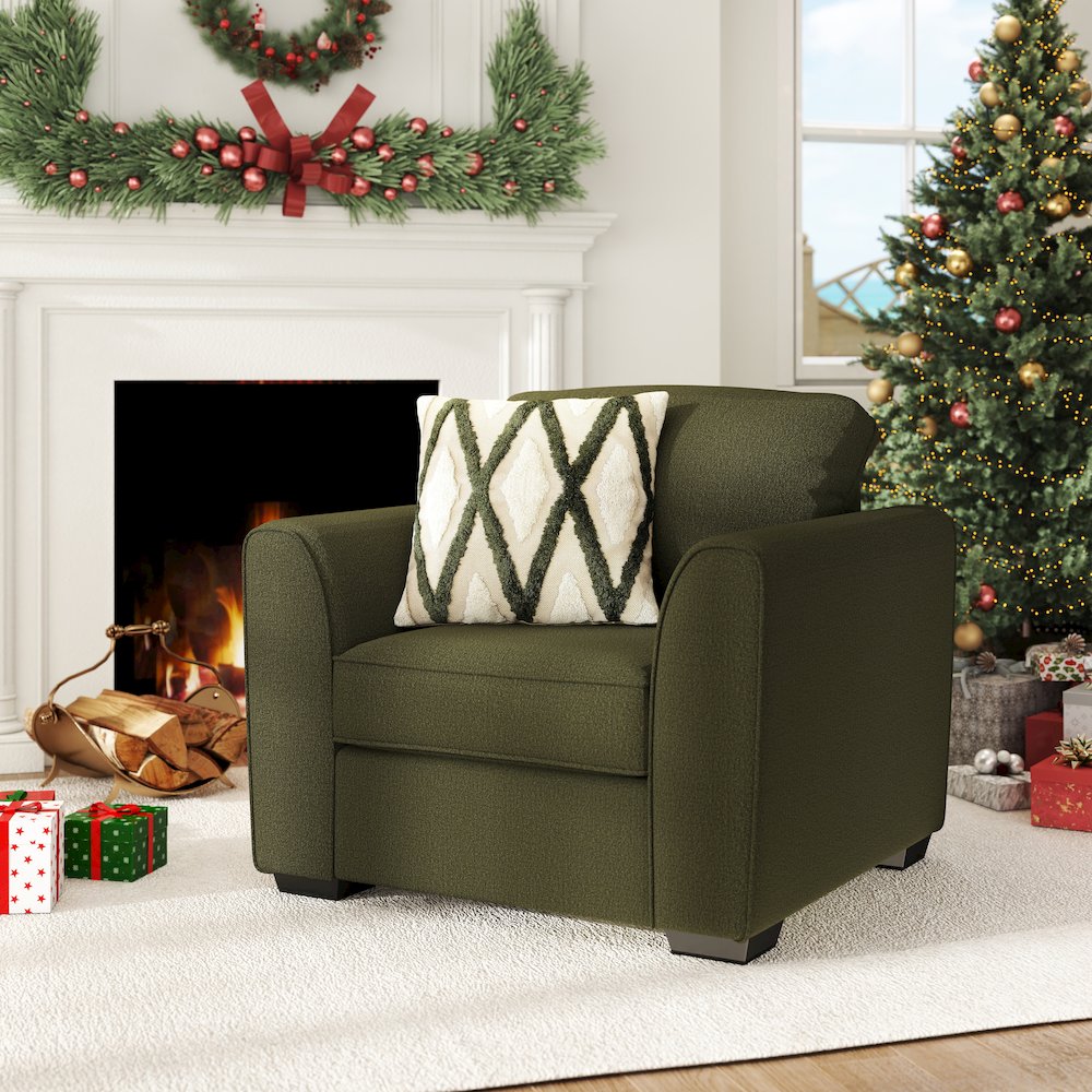 Marvella 3-PC Living Room Set, Sofa, Chair, and Ottoman with Chenille Upholstery. Picture 12