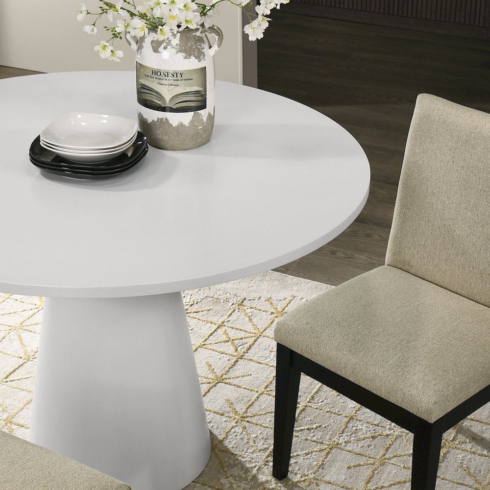 Rocco 5-Pc 48'' Pedestal Dining Set, Round Pedestal Table with 4 Chairs. Picture 5