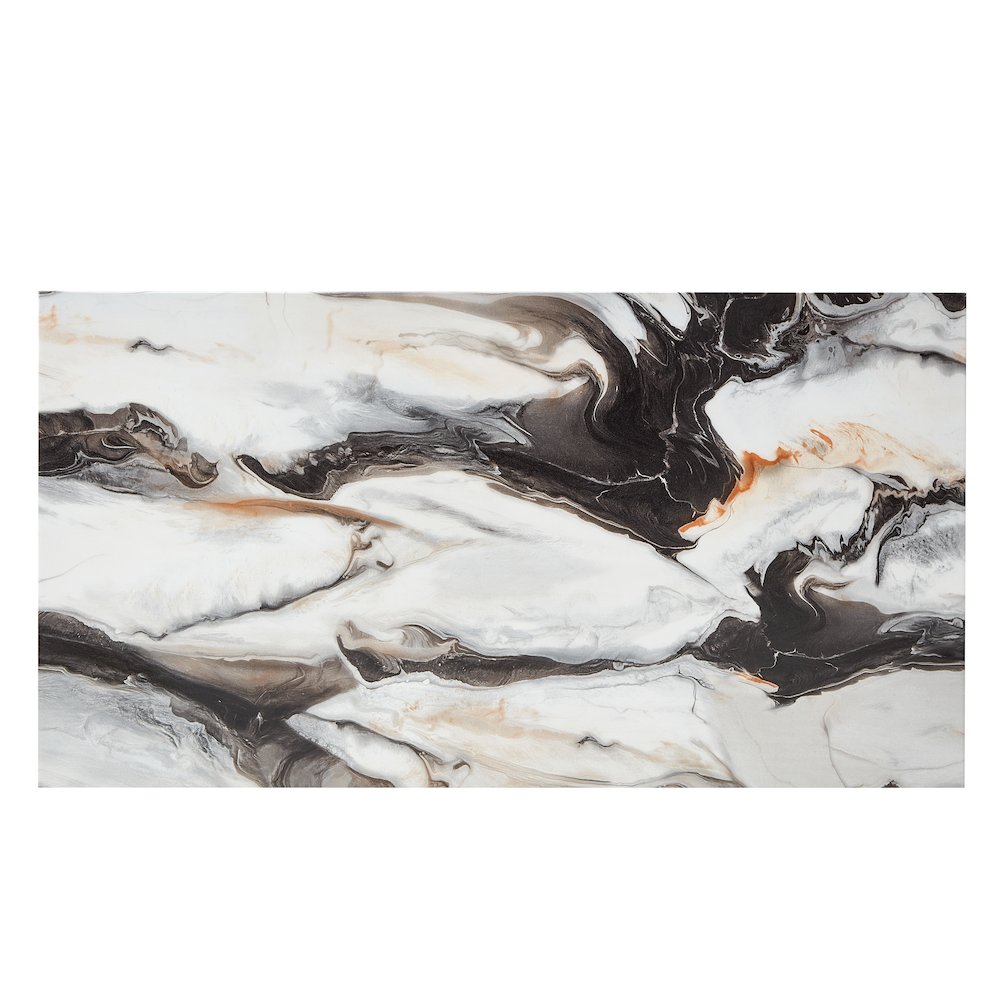 Cavira Modern Faux Marble Living Room Coffee Table, Off-white. Picture 8
