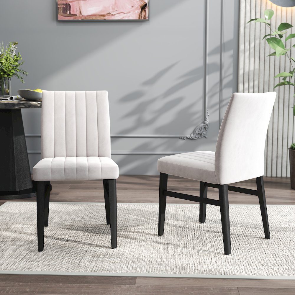 5-Piece Dining Set, Black and Gold Faux Marble Dining Table Four Chairs, Tan. Picture 12