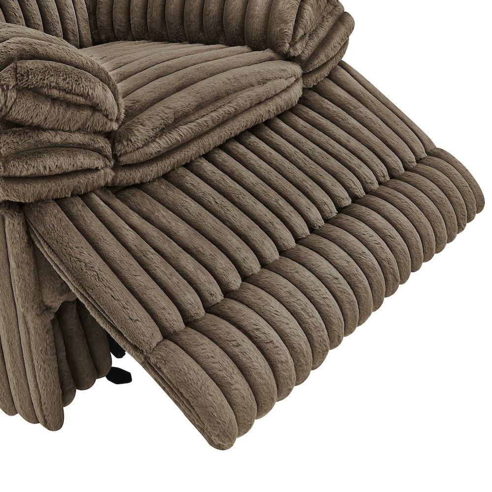 Ardello Manual Reclining Loveseat with Wide-Wale Corduroy, Storage Console. Picture 8