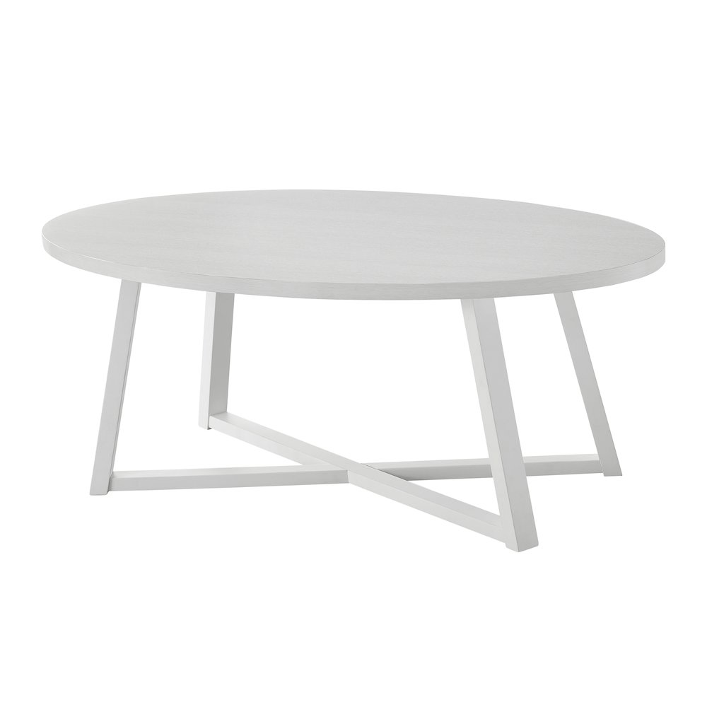 Modern Harmony 3-Piece Wood Oval Coffee Table Set. Picture 2