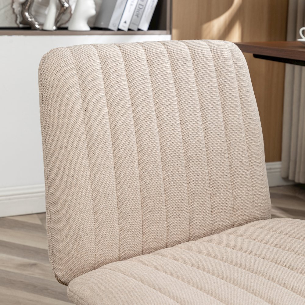 Masar Fabric Swivel Office Chair, Beige. Picture 11