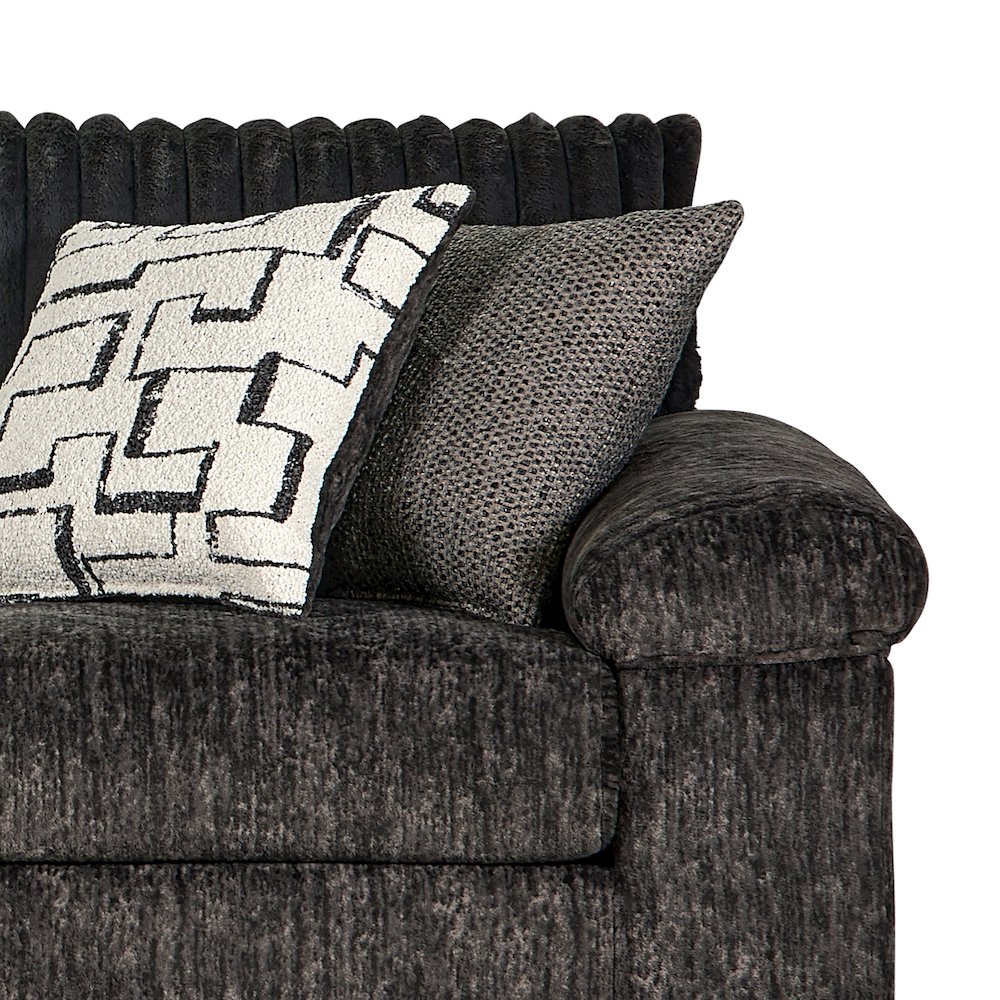 Nason Wide Wale Corduroy Sofa and Loveseat Set, Charcoal. Picture 7