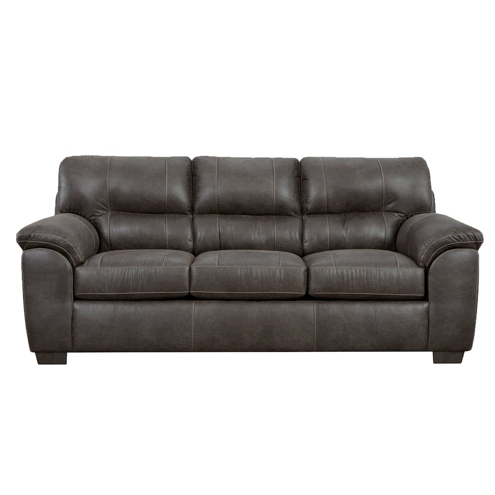 Tirana Contemporary Fabric Pillow-top Arm Sofa in Sequoia Ash. Picture 6