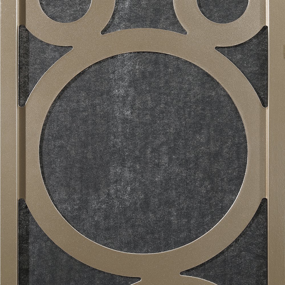 4-Panel Room Divider, Decorative Folding Freestanding Privacy Screen, Gold. Picture 4