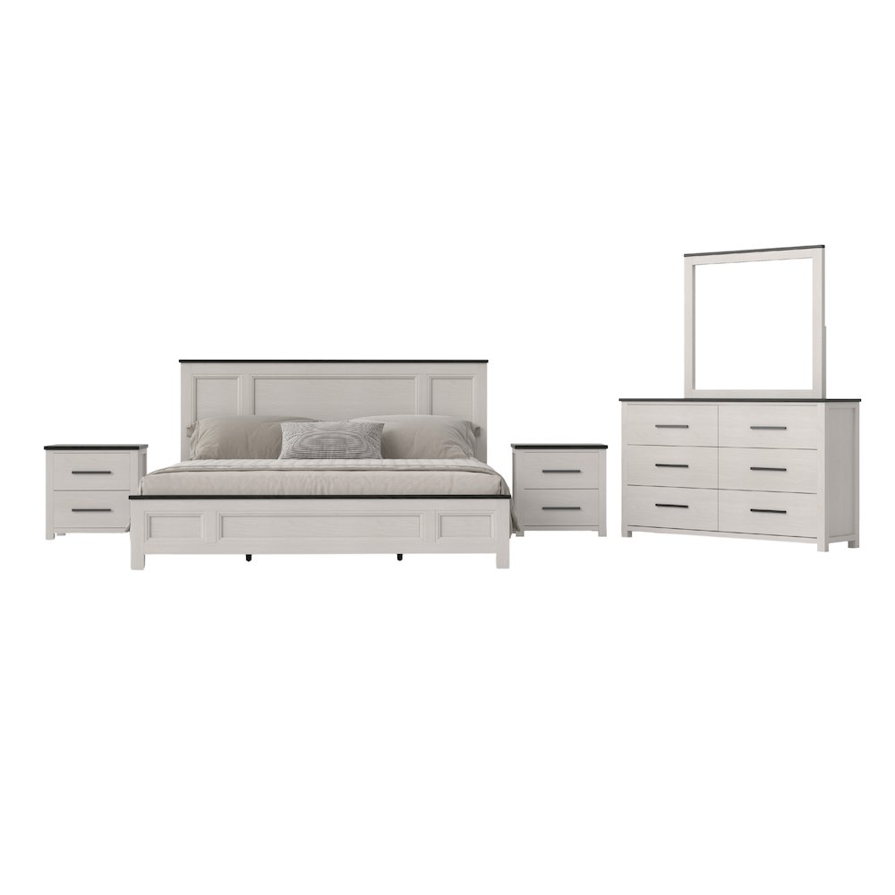 Realynn 5-Pc Bedroom Set, King Panel Bed, Dresser, Mirror, 2 Nightstands. Picture 1