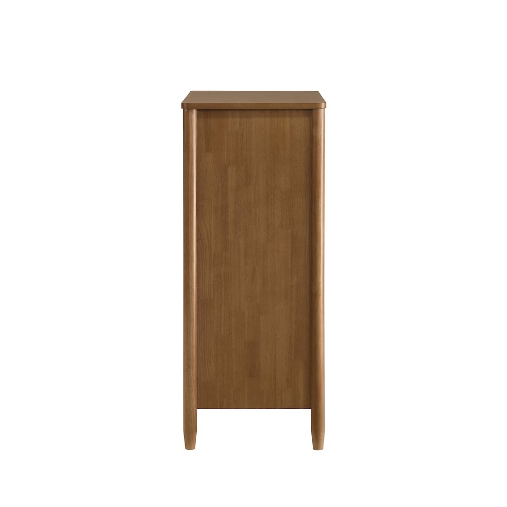 Vichy Wood and Rattan 5-Drawer Chest. Picture 7