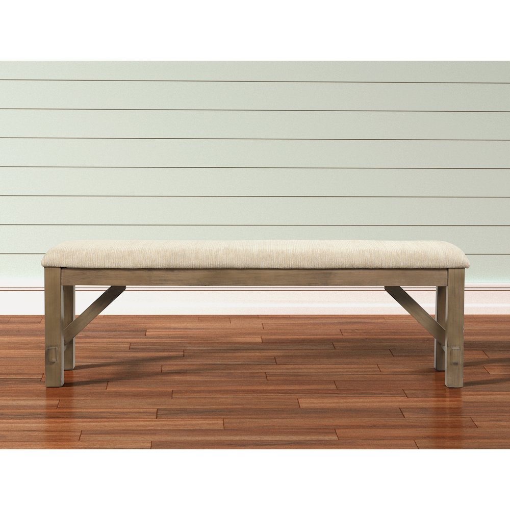 Raven Wood 6-PC Dining Set, Extendable Table, 4 Chairs, Bench, Glazed Pine Brown. Picture 12