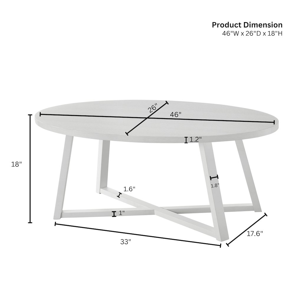 Modern Harmony 3-Piece Wood Oval Coffee Table Set. Picture 5