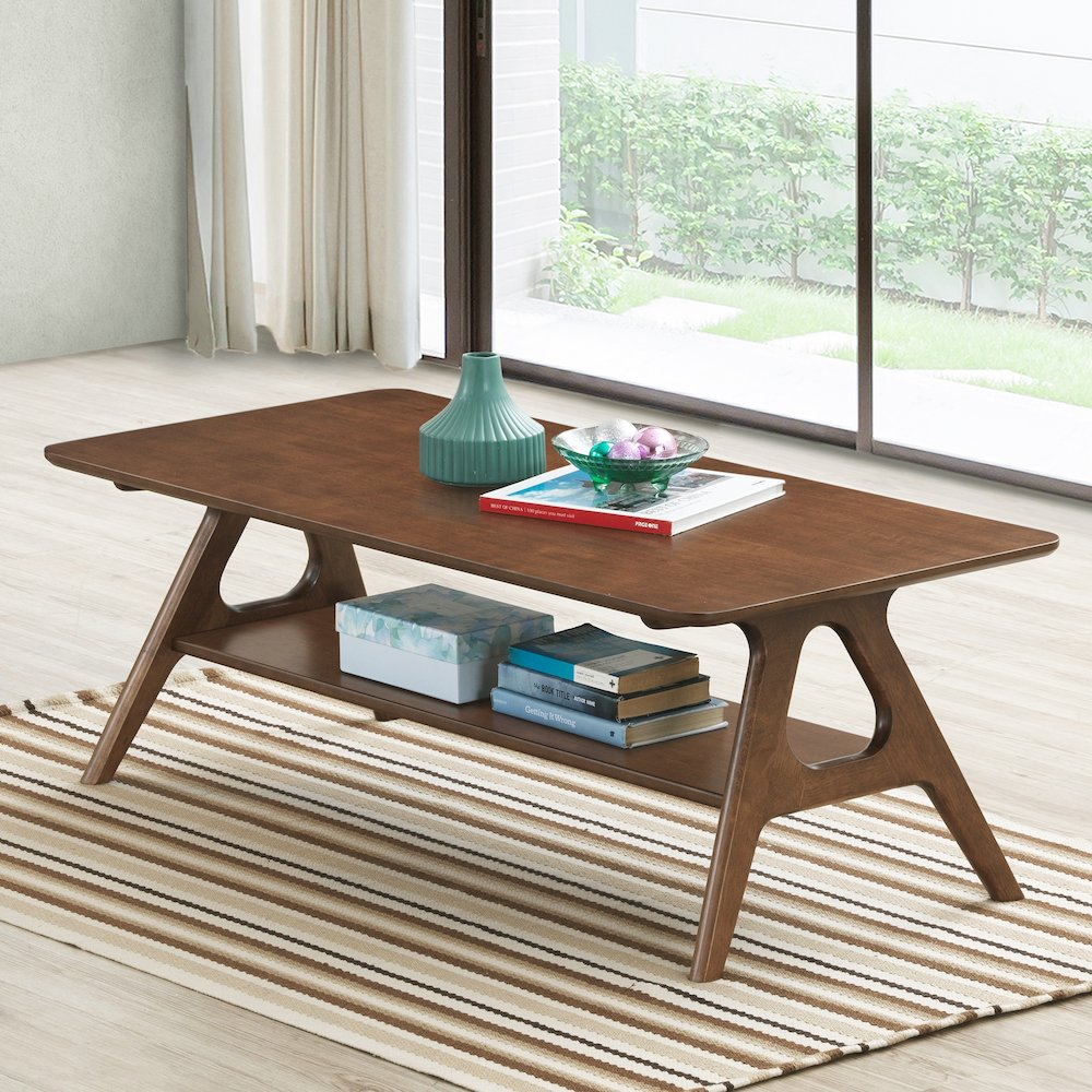 Arona Mid-Century Modern Wood 3-Pc Coffee Table Set. Picture 5