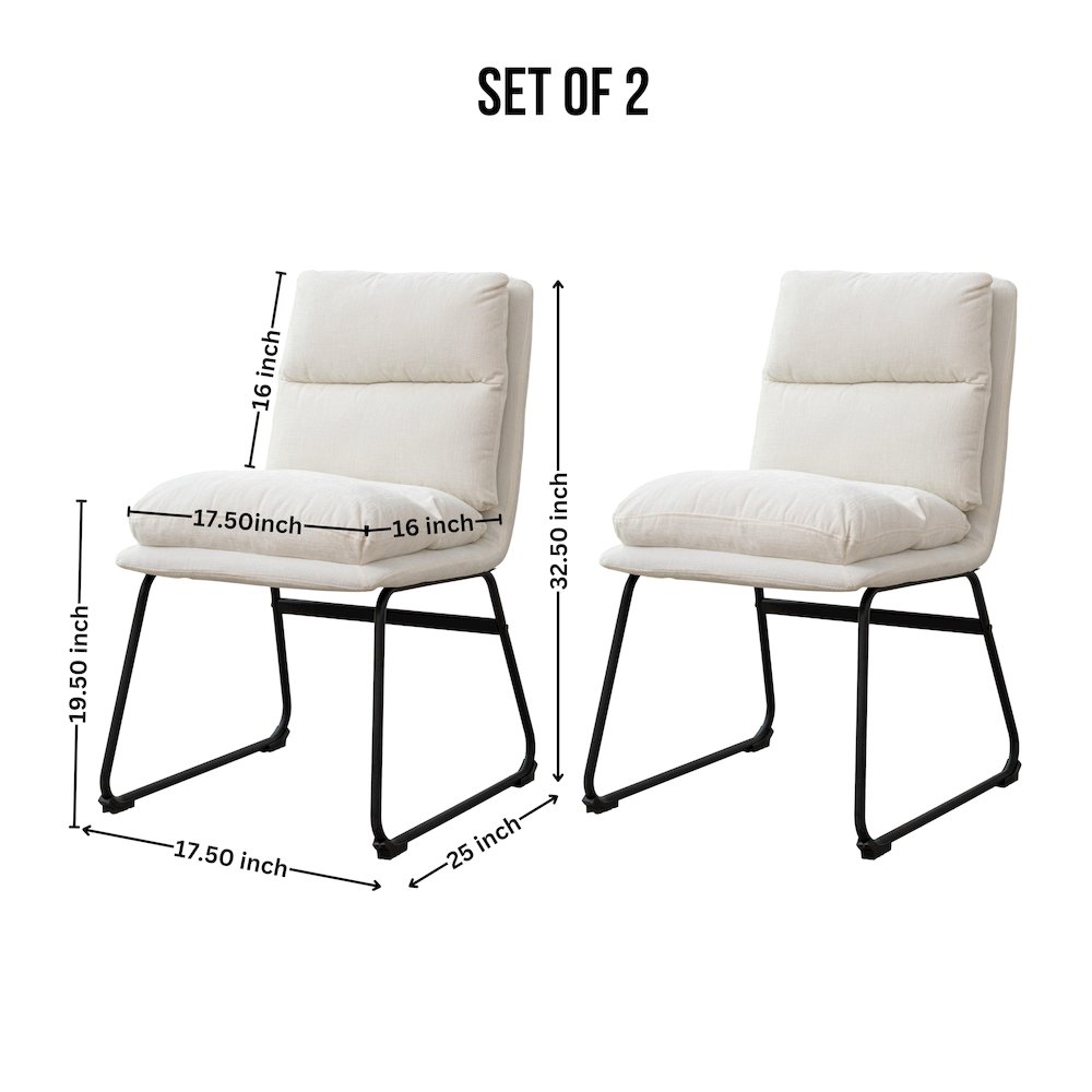 Milos Upholstered Dining Chairs, Set of 2. Picture 13