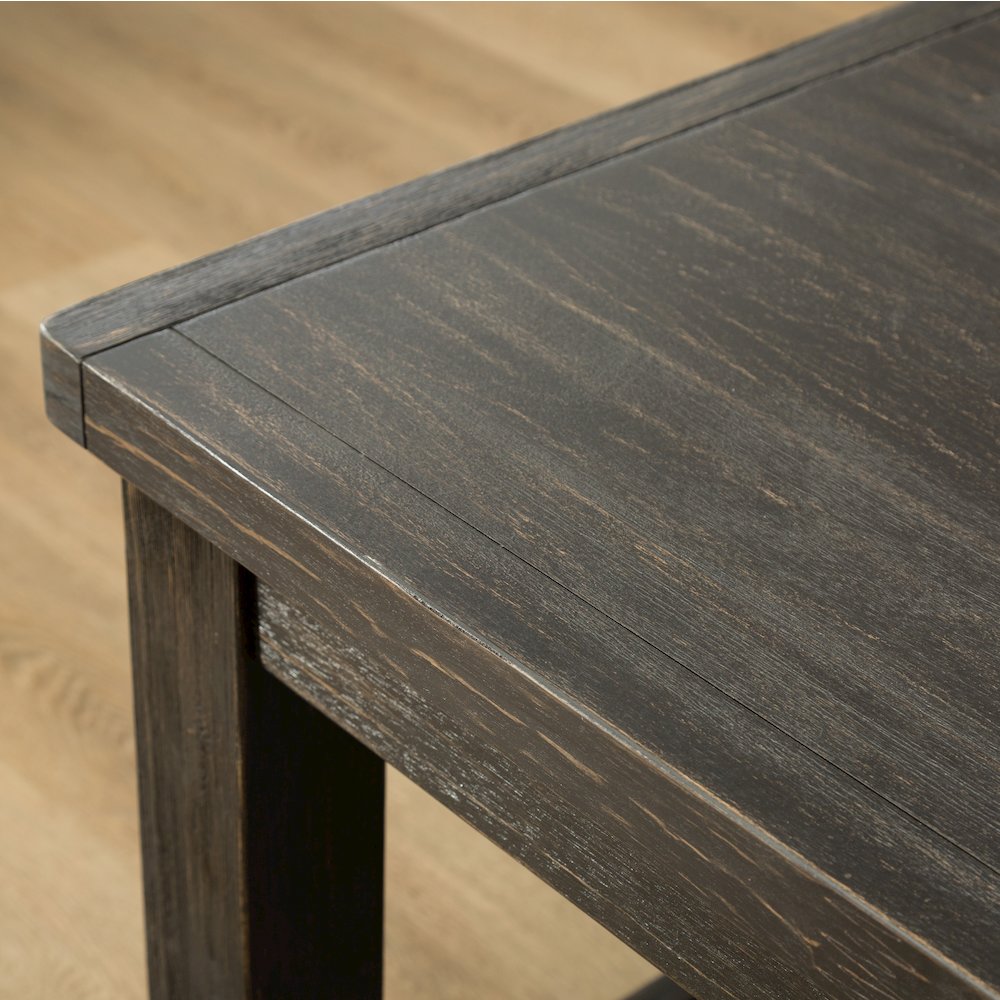 Leviton Antique Black Finished Wood Dining Set, Table with Four Chair, Purple. Picture 8