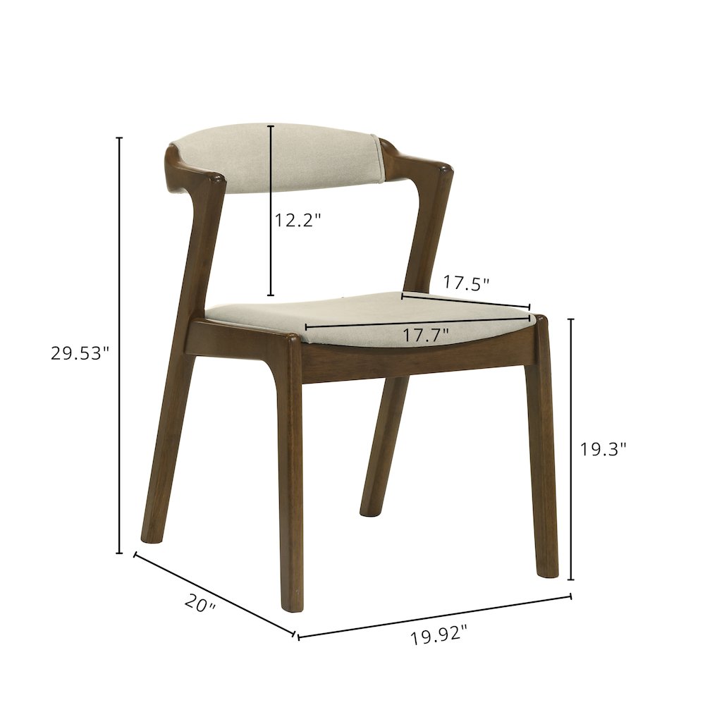 Lavin Black Finish Upholstered Dining Chairs, Set of 2. Picture 13