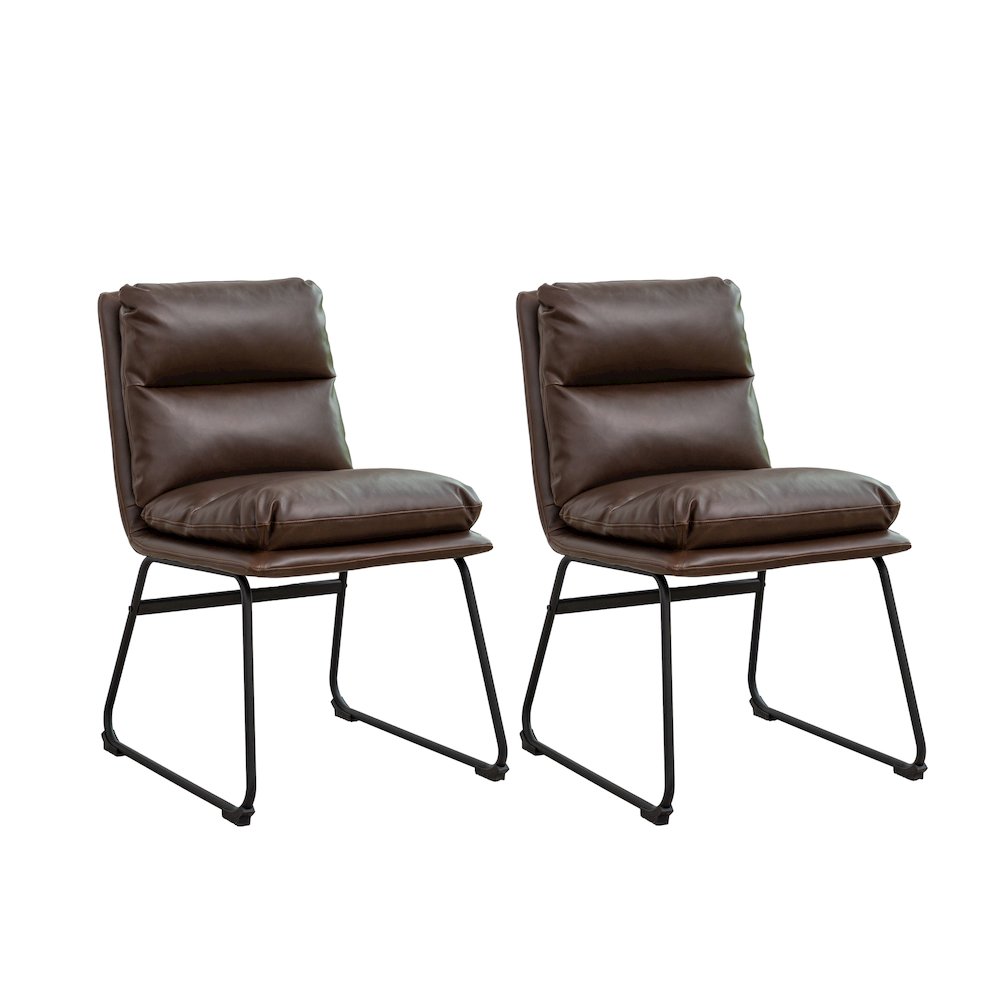 Milos Upholstered Dining Chairs, Set of 2. Picture 1