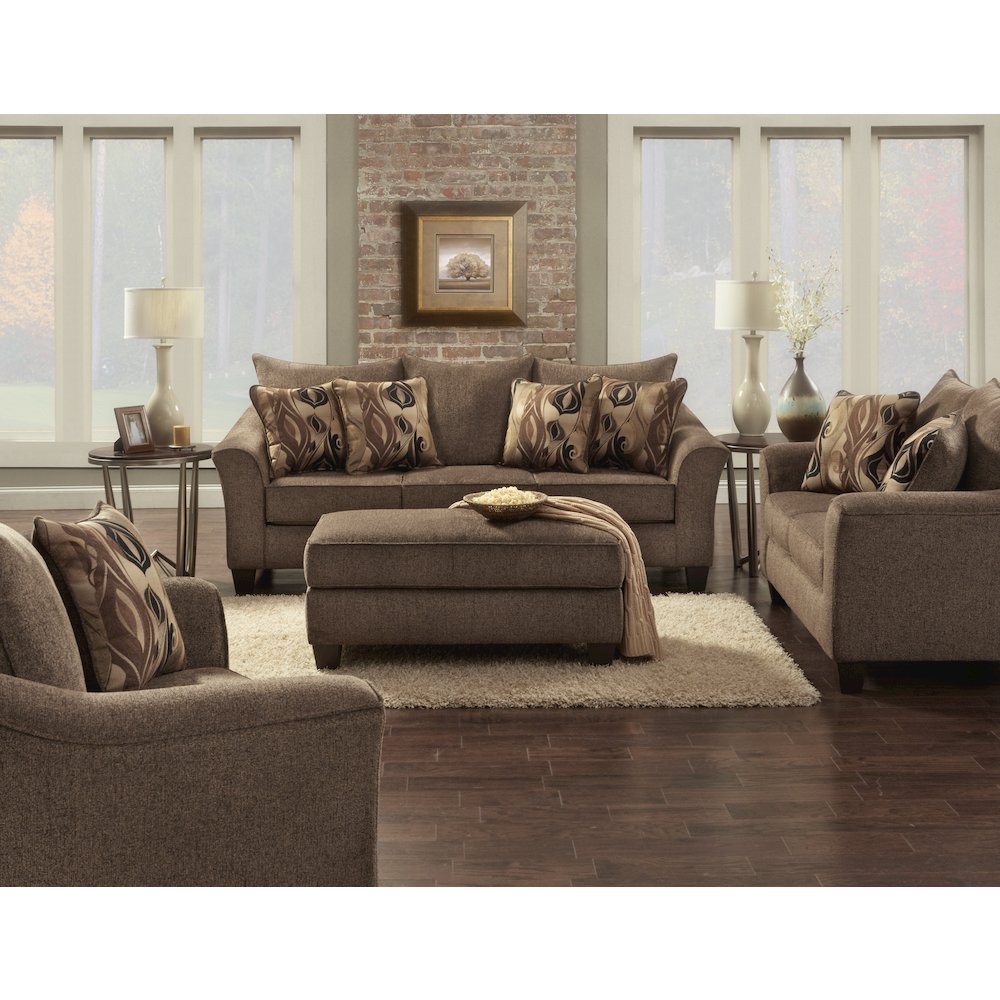 Camero Cafe Fabric 4-Piece Living Room Set. Picture 2