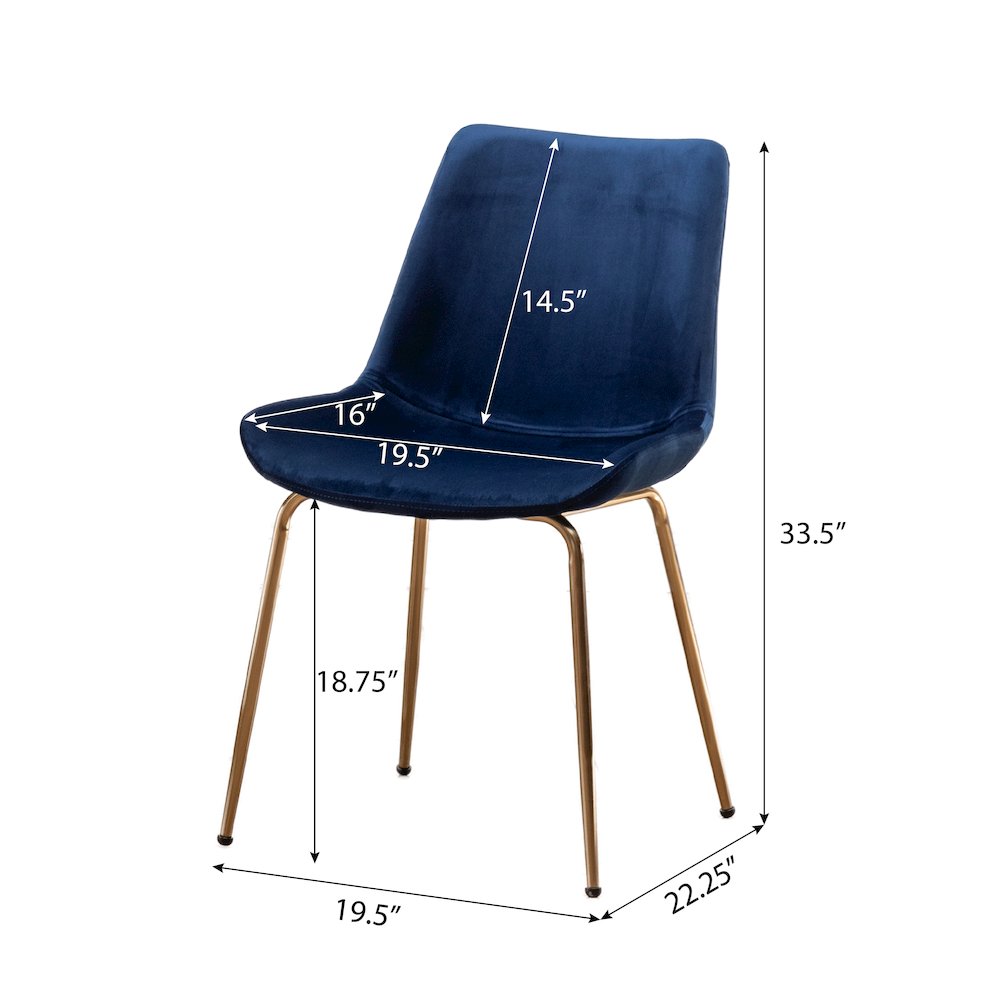 Avant 3-Piece Round Dining Set, Trestle Dining Table with 2 Side Chairs, Blue. Picture 13