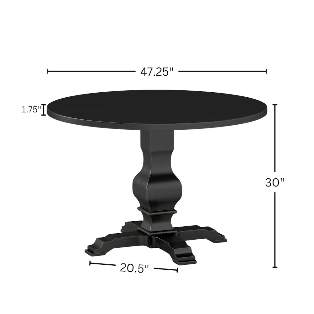 Havre Pedestal Base Round Dining Table. Picture 6
