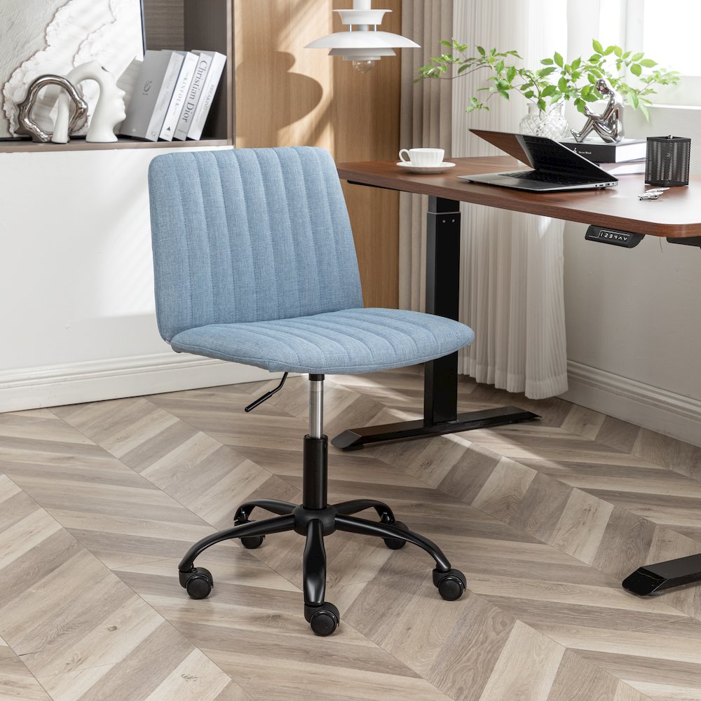 Masar Fabric Swivel Office Chair, Blue. Picture 16